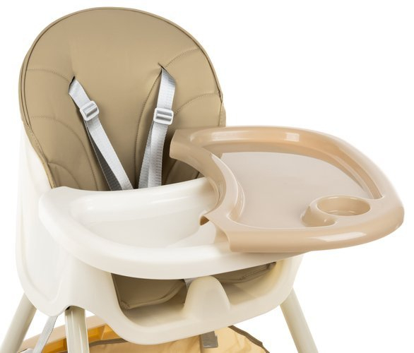 Scaun de masa Kruzzel multifunctional 3in1,greutate maxima 20 kg,varsta +6 luni - Bej [6]