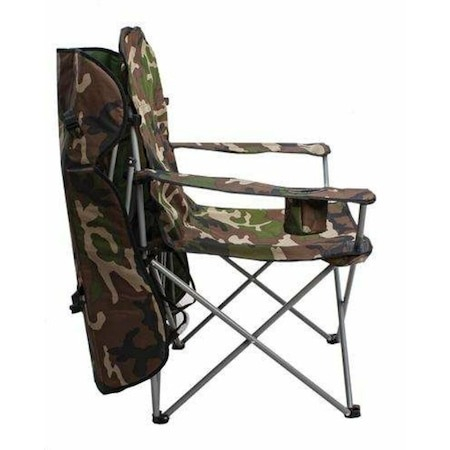 Scaun pliabil,acoperit,pentru camping,pescuit,din metal,sarcina maxima 120 kg - Camuflaj [4]