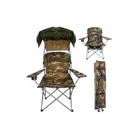 Scaun pliabil,acoperit,pentru camping,pescuit,din metal,sarcina maxima 120 kg - Camuflaj [2]