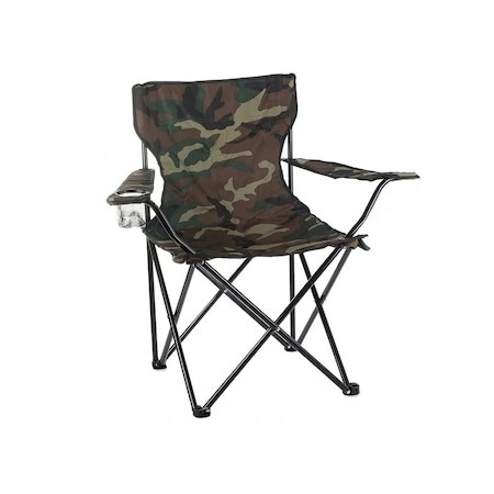 Scaun pliabil pentru camping,pescuit,din metal,sarcina maxima 120 kg - Camuflaj