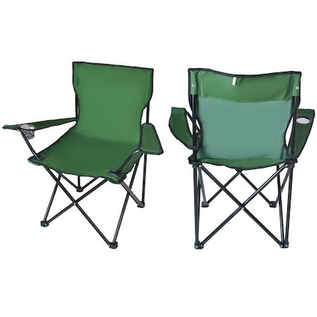 Scaun pliabil pentru camping,pescuit,din metal,sarcina maxima 120 kg - Verde [2]
