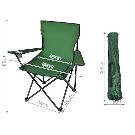 Scaun pliabil pentru camping,pescuit,din metal,sarcina maxima 120 kg - Verde [4]