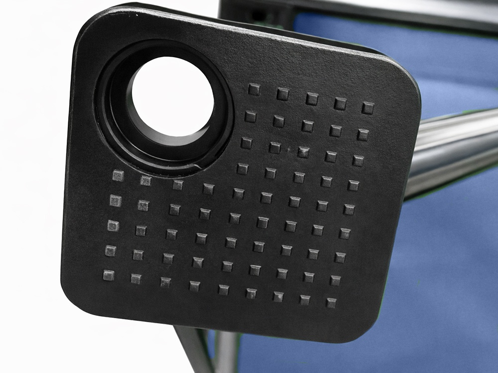 Scaun pliabil pentru pescuit si camping, cu husa transport, fotoliu pliabil confortabil, cadru metalic, albastru, 69x43x43 cm [10]