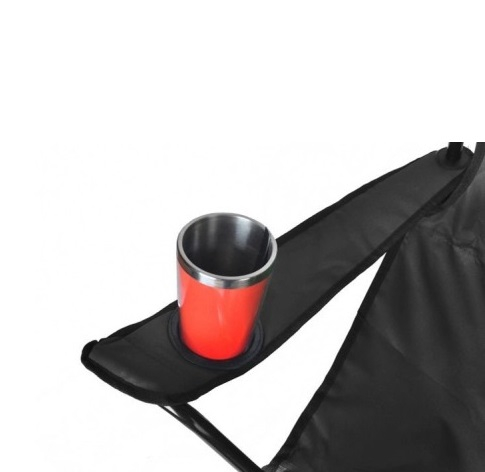 Scaun pliabil pentru camping,pescuit,din metal,sarcina maxima 120 kg - Negru [6]