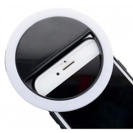 Selfie ring light pentru smartphone, lampa selfie LED telefon 36 led,400mAh 5600k - Negru [3]