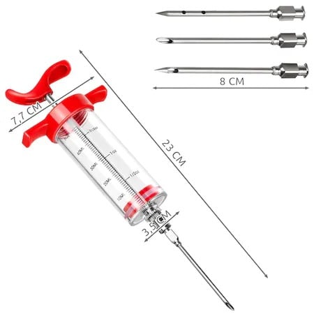 Seringa de injectat carne si alimente,capacitate 50 ml si 3 ace diverse grosimi incluse [2]