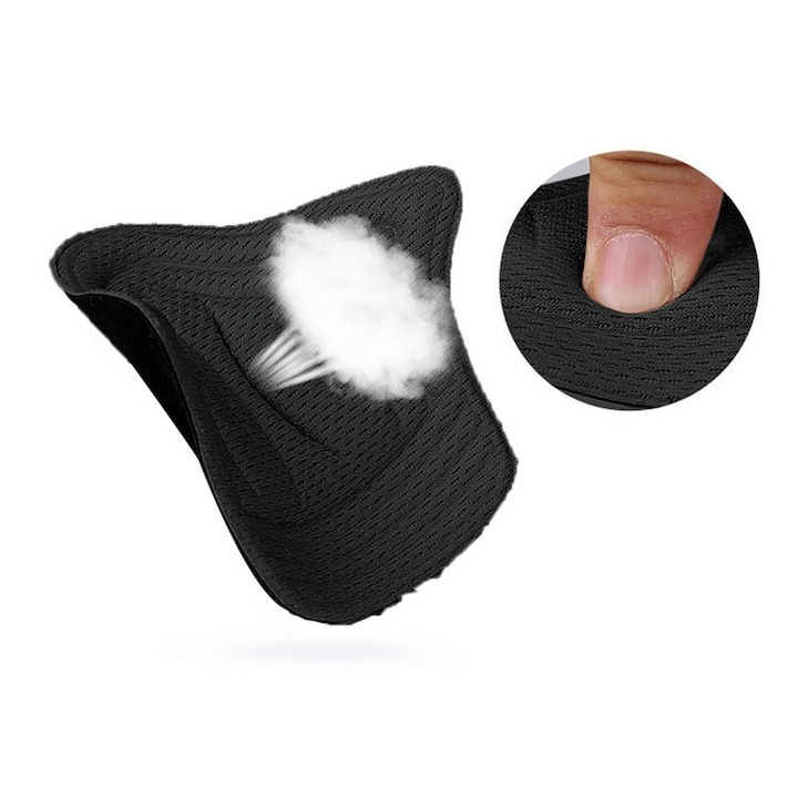 Set 10 branturi pentru calcai cu pernite, Poliester, 5mm, negru [3]