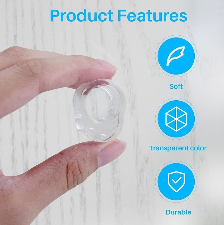 Set 10 bucati opritoare pentru manerul usii, din silicon transparent – protectie pentru copii, amortizare si prevenirea accidentarilor Acest set de 10 opritoare pentru manerul usii este conceput pentr [2]