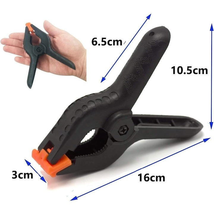 Set 10 clesti universali pentru diverse prinderi, fundal foto, lungime cleste 16 cm [2]
