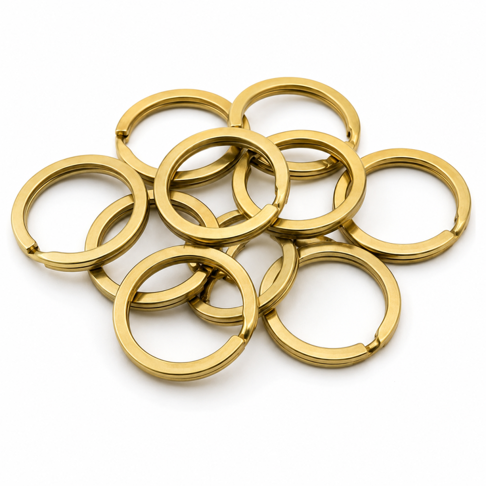 Set 10 inele breloc, auriu 3.4 cm, grosime 2.5 mm, accesorii metalice rotunde pentru chei, brelocuri personalizate, etichete si proiecte creative [5]