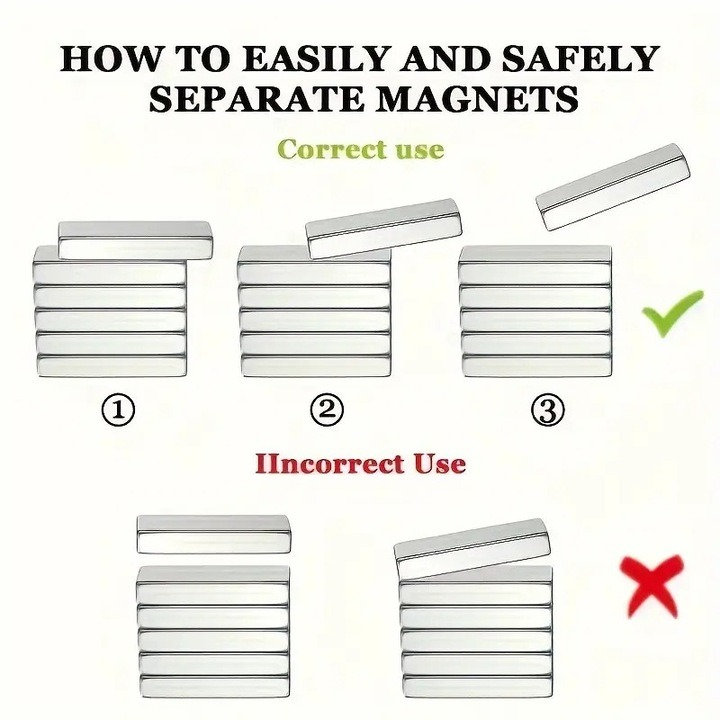 Set 10 magneti Neodim universali, diverse activitati, 10x5x2 mm - Patrat [2]