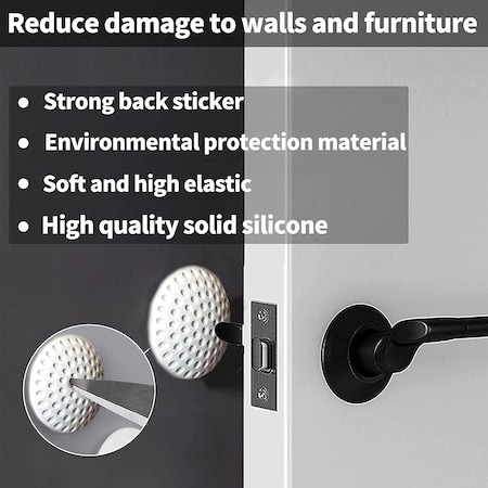 Set 10 opritoare de usa din silicon, protectia impotriva lovirii peretelui [6]