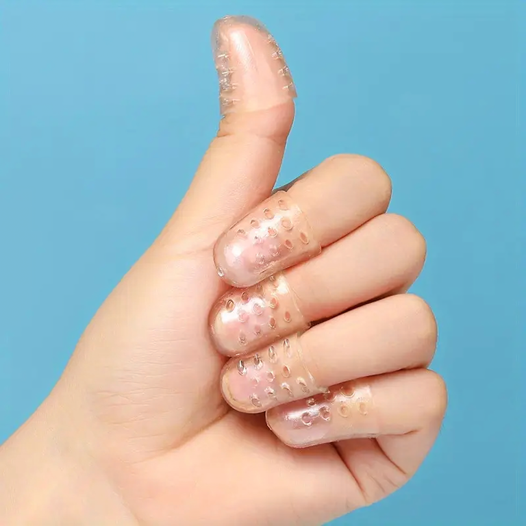 Set 10 protectii din silicon pentru degetele de la picioare si maini, transparente, capace gel pentru reducerea frecarii, bataturilor si presiunii [3]