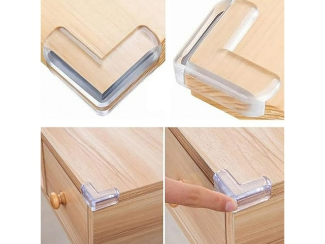 Set 10 protectii pentru colturi mobila, silicon, transparent, pentru siguranta copiilor [7]
