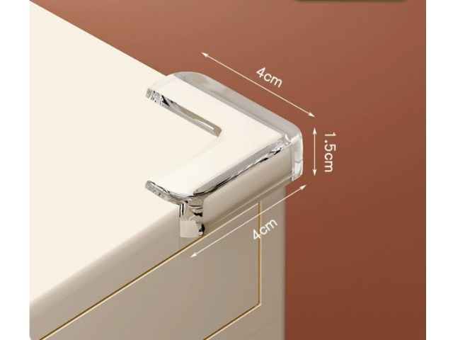 Set 10 protectii pentru colturi mobila, silicon, transparent, pentru siguranta copiilor [8]