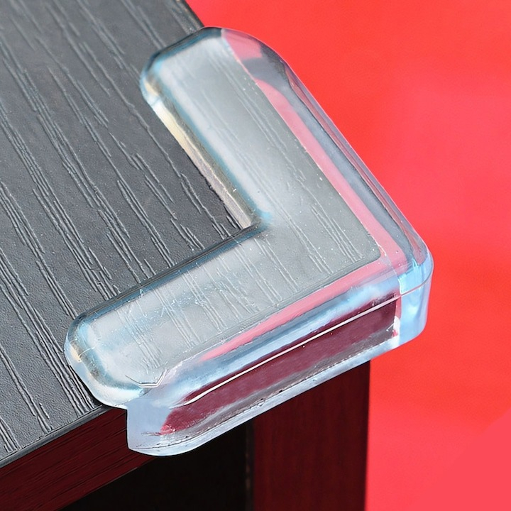 Set 10 protectii pentru colturi mobila, silicon, transparent, pentru siguranta copiilor [3]