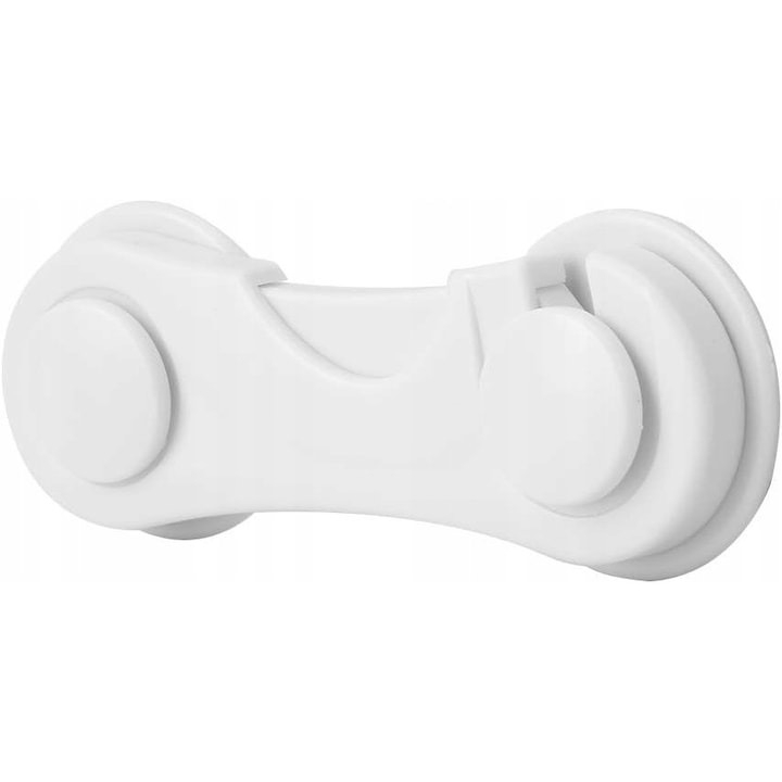 Set 10 sigurante pentru copii, universale, pentru usi, sertare, dulapuri, plastic, 9 cm, alb [8]