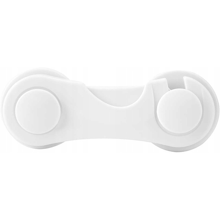 Set 10 sigurante pentru copii, universale, pentru usi, sertare, dulapuri, plastic, 9 cm, alb [7]