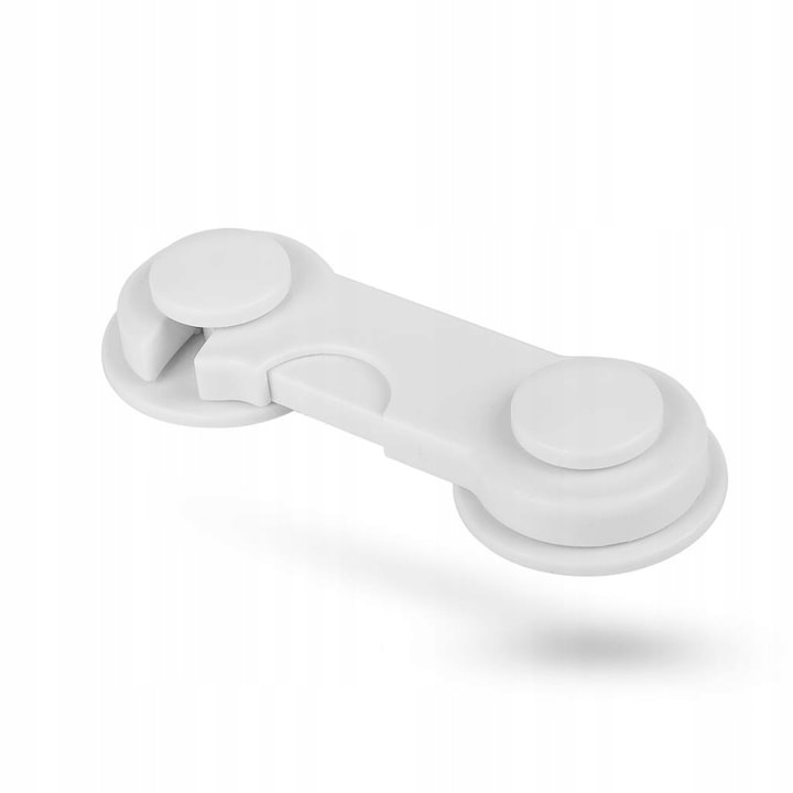 Set 10 sigurante pentru copii, universale, pentru usi, sertare, dulapuri, plastic, 9 cm, alb [9]