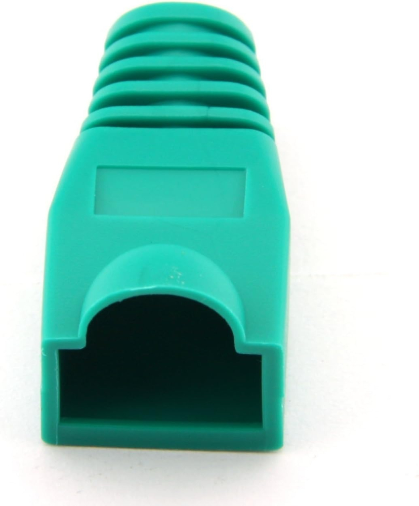 Set 10 x mufa + manson de protectie, RJ45, CAT5 CAT6, 8 pini 8P8C, verde [9]