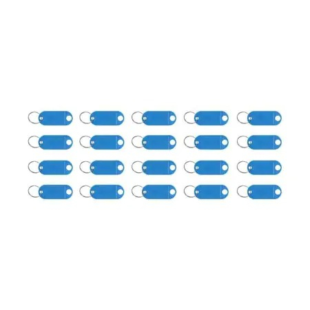 Set 100 brelocuri multicolore, din plastic, cu eticheta, pentru chei [6]