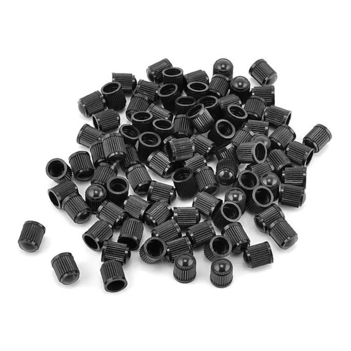 Set 100 capace din plastic universale pentru valva - Negru