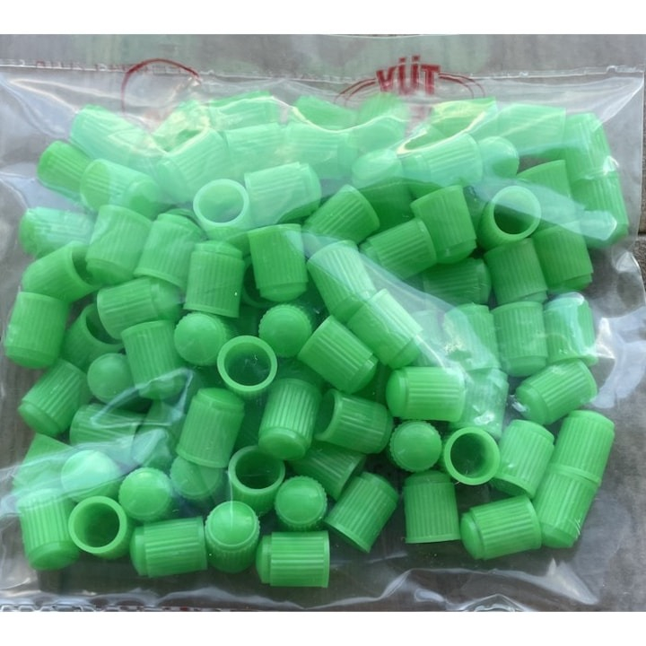 Set 100 capace din plastic universale pentru valva - Verde [2]