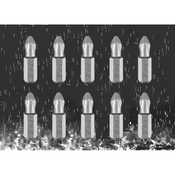 Set 100 capete bituri PH2 pentru surubelnite, lungime 25 mm [3]