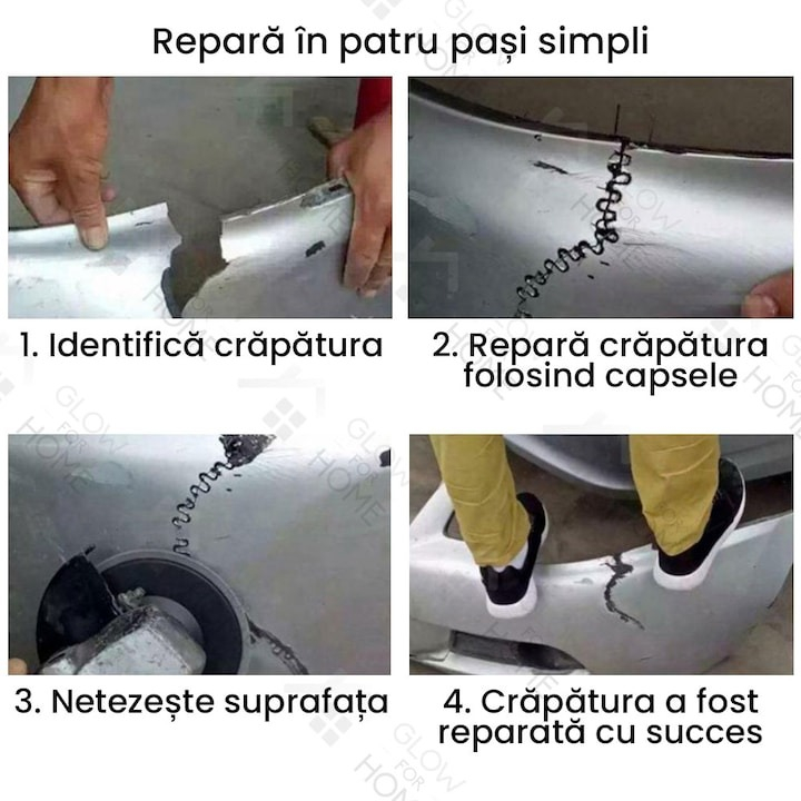 Set 100 capse metalice pentru pistol de sudat plastic, model A, 0.8 mm, otel, argintiu [3]