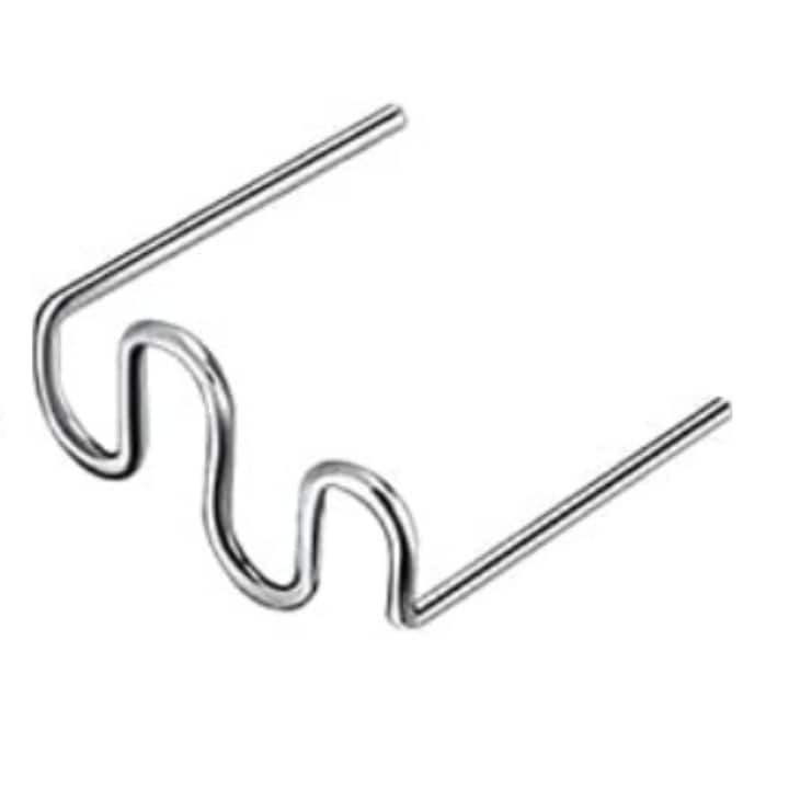 Set 100 capse metalice pentru pistol de sudat plastic, model S, 0.8 mm, otel, argintiu