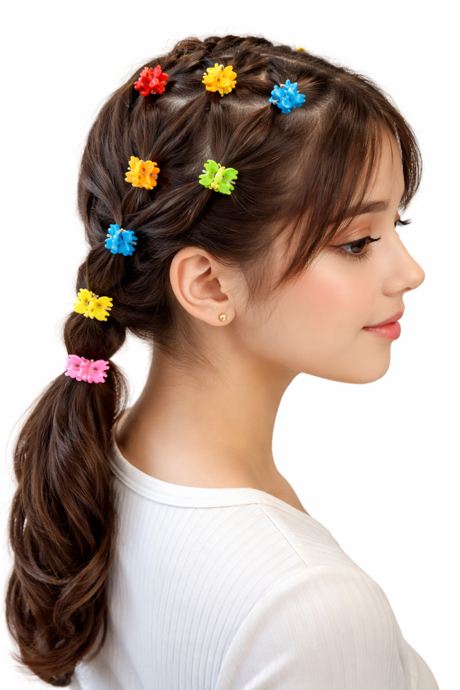 Set 100 cleme par mici colorate, model compact, prindere puternica, arc metalic rezistent, pentru coafuri rapide si zilnice [5]