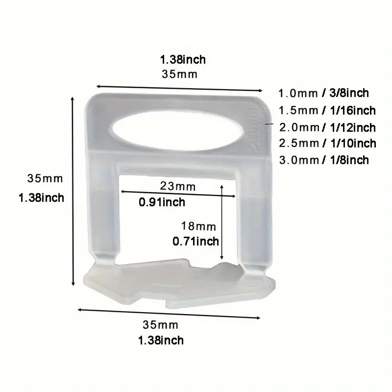 Set 100 clipsuri de nivelare gresie 1mm pentru pene cu latimea de 22 mm [6]