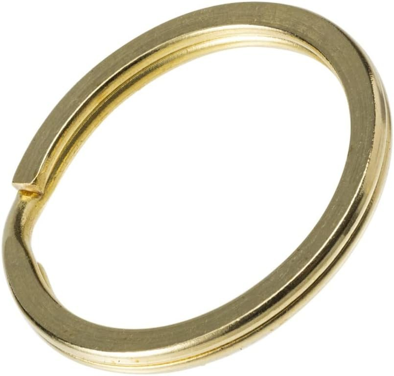 Set 100 inele breloc, auriu 3.4 cm, grosime 2.5 mm, accesorii metalice rotunde despicate pentru chei, brelocuri, etichete, pandantive si proiecte creative [8]