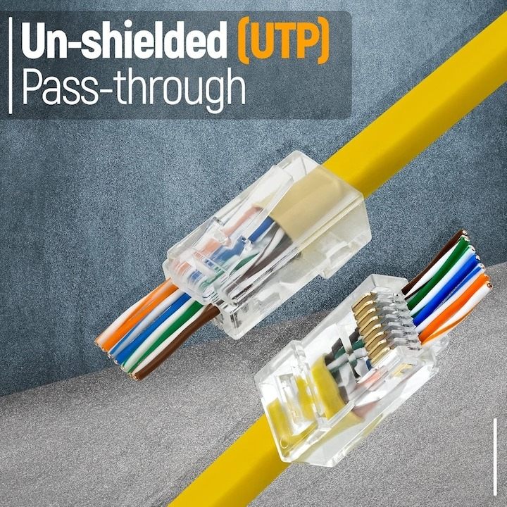 Set 100 mufe ecranate, contacte aurite, RJ 45 CAT5 [3]