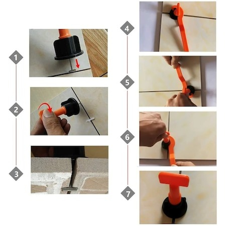 Set 100 tije refolosibile pentru gresie, 2 chei si 50 stele rost de la 1-3 mm [5]