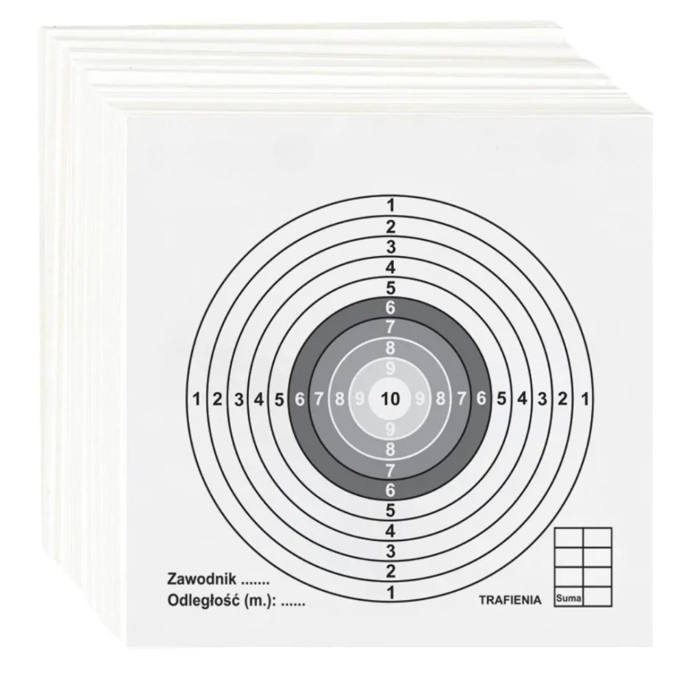 Set 100 tinte airsoft, 14 x 14 cm, carton, negru/alb [2]