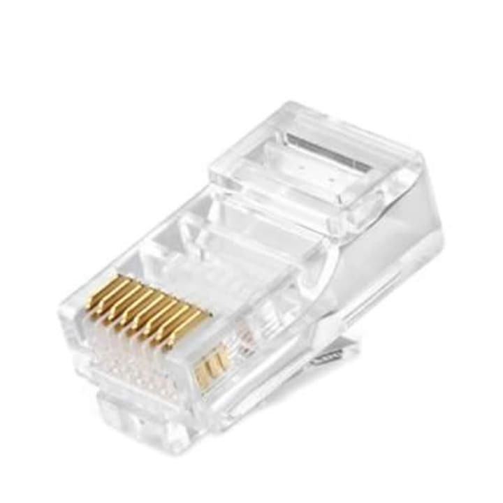 Set 10x mufe retea UTP, 8 contacte, RJ45 CAT5 - Alb [2]