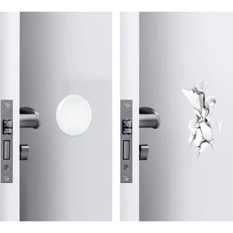 Set 12 opritoare pentru usa, mobila, diametru 4 cm, transparente, reutilizabile [2]