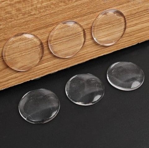 Set 12 opritoare pentru usa, mobila, diametru 4 cm, transparente, reutilizabile [5]
