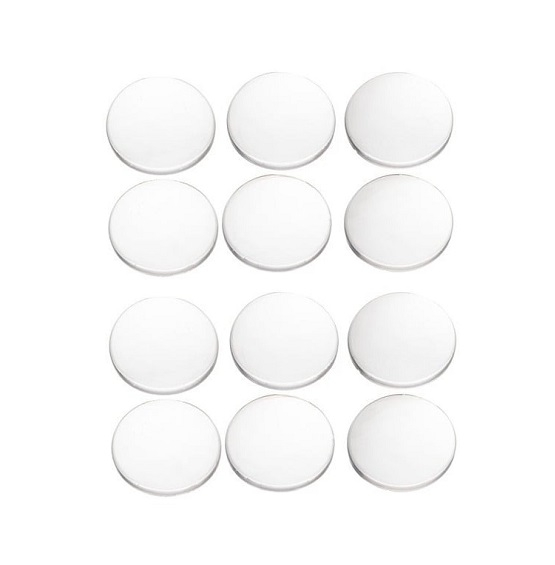 Set 12 opritoare pentru usa, mobila, diametru 4 cm, transparente, reutilizabile