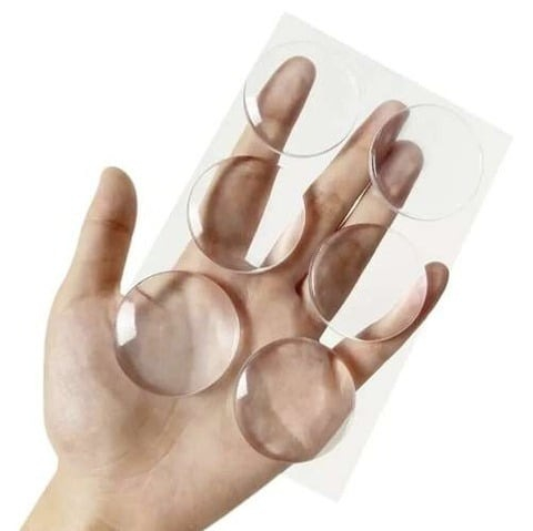 Set 12 opritoare pentru usa, mobila, diametru 4 cm, transparente, reutilizabile [6]