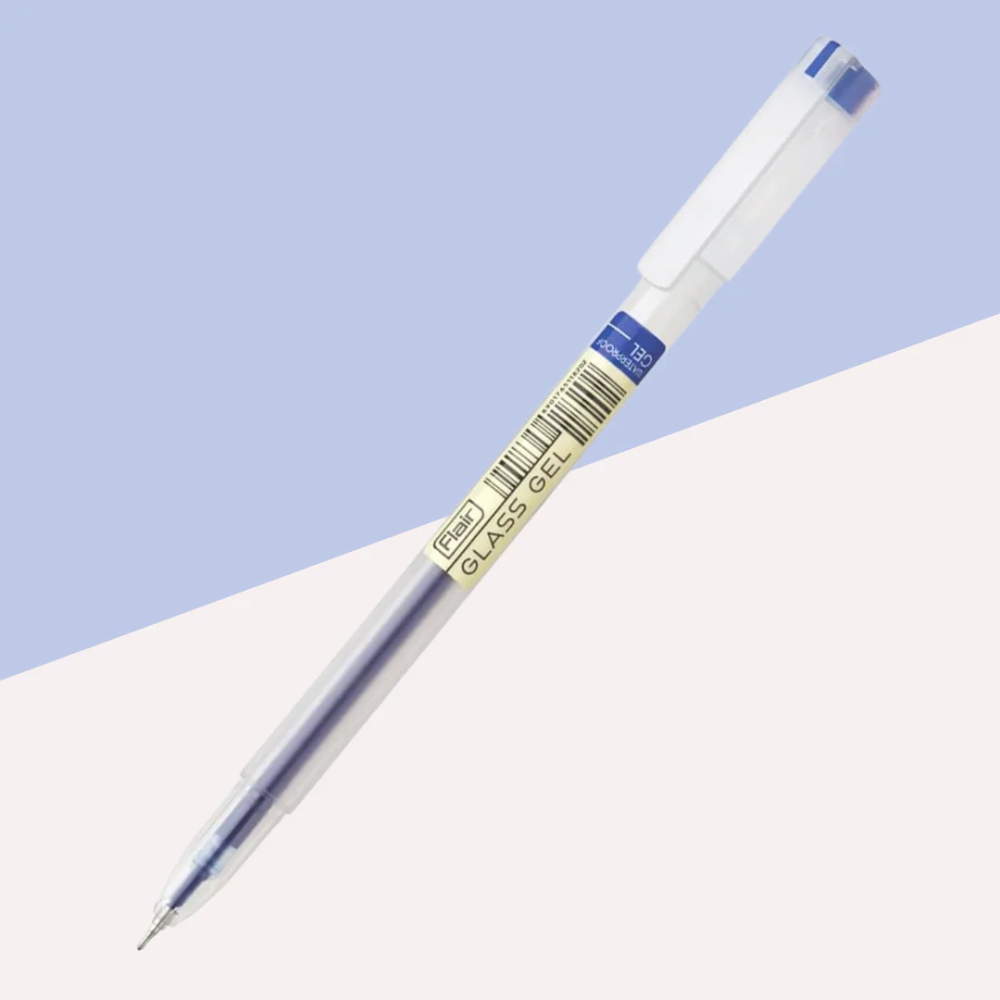 Set 12 pixuri cu bila albastru, varf 0.5 mm, lungime 14 cm, scriere fina, cerneala pe baza de apa, utilizare scoala si birou [2]