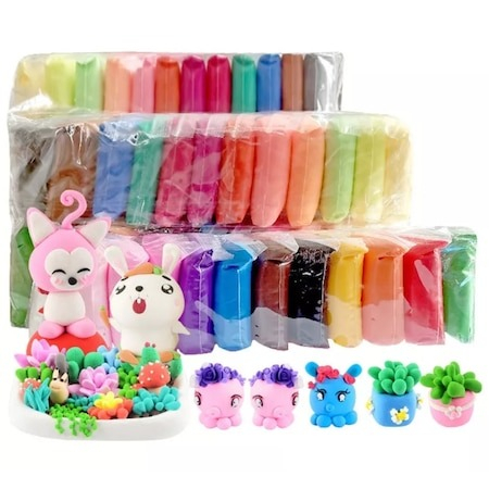 Set 12 pungi de plastilina cu accesorii de modelare - Multicolor [3]