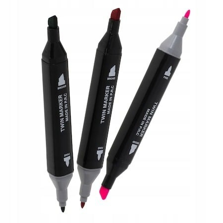 Set de 120 markere colorate,1 varf rotund subtire,1 varf inclinat gros,geanta depozitare inclusa [3]