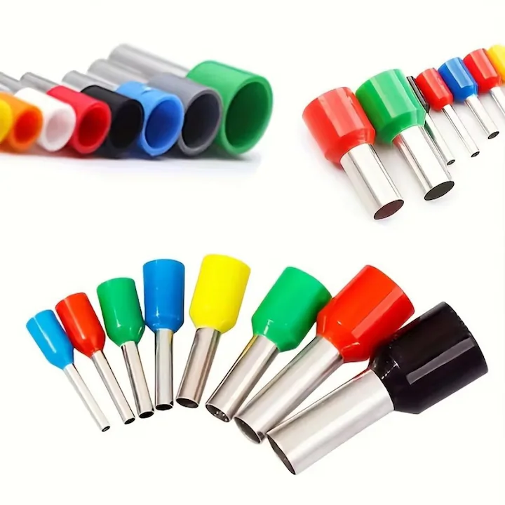Set 1200 pini terminali electrici izolati, 0.5-10 mm² AWG22-8, 8 dimensiuni, conectori tubulari multicolori pentru sertizare, cutie organizatoare [2]