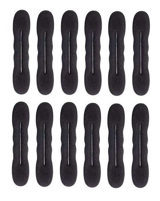 Set 12x Clema accesoriu elastic universal de prins parul 22 cm - Negru