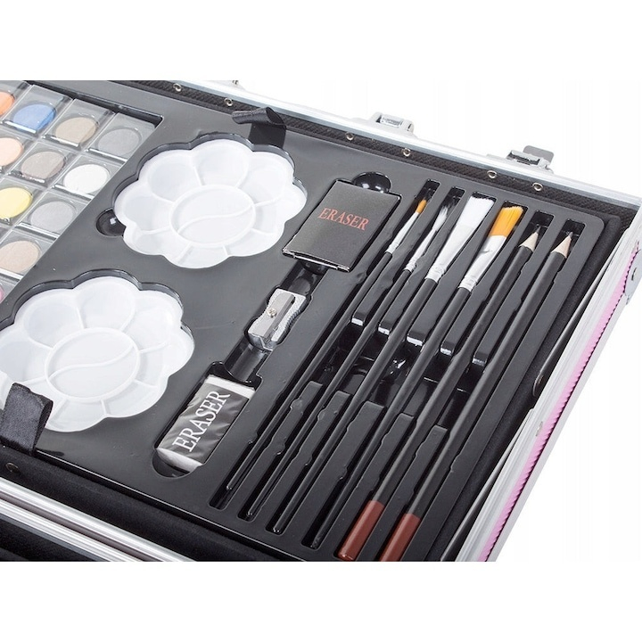 Set 145 piese pictura si desen, cu gentuta tip geamantan, maner rezistent, 34 x 23 x 9 cm [10]