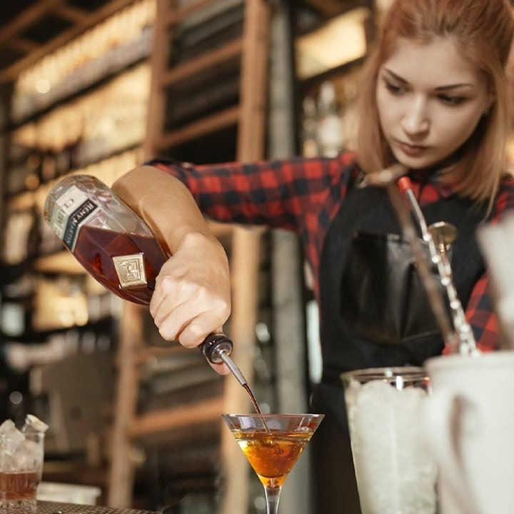 Set 14x Dop cu picurator pentru bauturi, otel inoxidabil, 10.8 x 2.9 cm, negru [3]