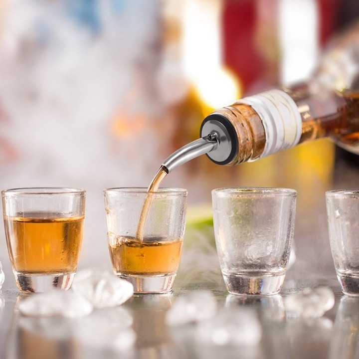 Set 14x Dop cu picurator pentru bauturi, otel inoxidabil, 10.8 x 2.9 cm, negru [5]