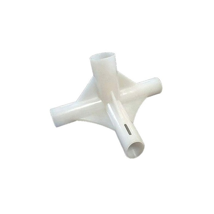 Set 15 accesorii conectori pentru montaj pavilion de gradina 3x6 m, piese din ABS, alb [6]